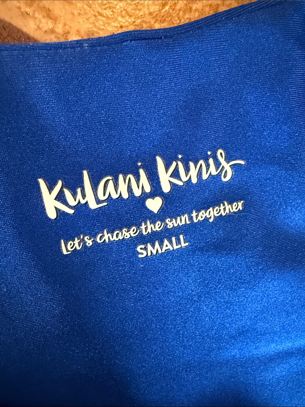 Kulani Kinis Bikini Set Royal Blue Bandeau - Picture 2 of 3